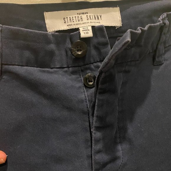 Topman Stretch Skinny 28x30 Chinos - Picture 3 of 5